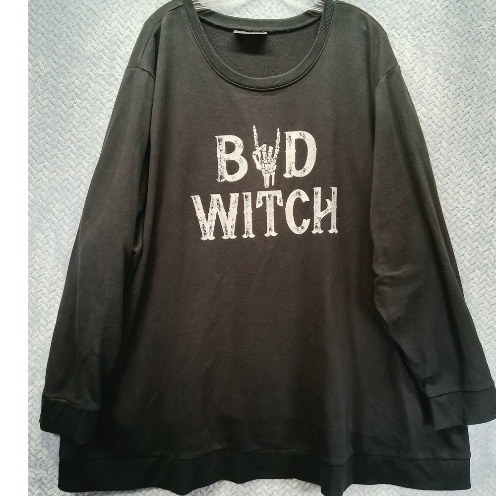 Lane Bryant Bad Witch Graphic Sweatshirt Plus Size 34/36 Pullover Halloween